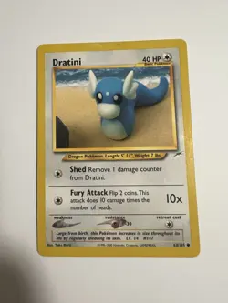 Pokemon - Dratini 63/105 Neo Destiny - Non Holo Regular - Yuka Morii - NM - Image 1