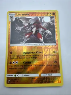 Pokemon TCG Lycanroc 75/147 Burning Shadow Reverse Holo Rare Card - Image 1