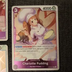 Bandai One Piece Charlotte Pudding & Linlin Holo Card Lot 4 cards - Image 4