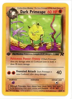 Dark Primeape 43/82 1st Edition Team Rocket Pokemon Card - Image 1