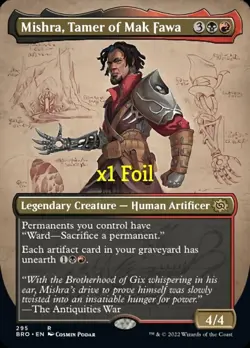 MTG Foil Borderless The Brothers' War BRO Mishra, Tamer of Mak Fawa MINT - Image 1