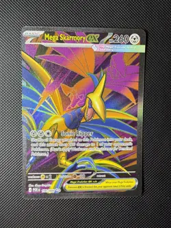 NM Mega Skarmory ex 106/088 Perfect Order Ultra Rare Pokemon Card - Image 1