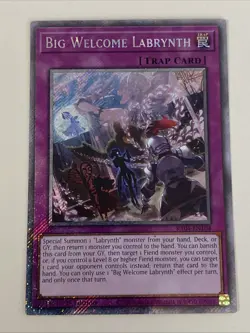 Yugioh - Big Welcome Labrynth - 1st Edition Platinum Secret Rare NM - Free Holo - Image 1