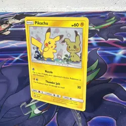 Pokemon TCG Pikachu SM162 Black Star Promo Holo 2019 Team Up promo - Image 2