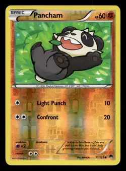 Pancham 71/122 Common BREAKpoint Reverse Holo Pokemon NM - Image 1