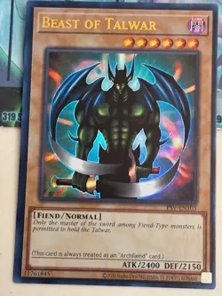 Yugioh 1x Beast of Talwar Ultra PSV-EN103 Pharaoh's Servant 25th Anniversary NM - Image 2