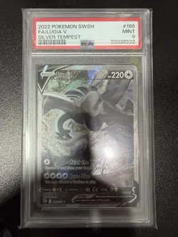 Pokemon TCG Lugia V Silver Tempest 186/195 Holo Ultra Rare - MINT (PSA 9) - Image 3