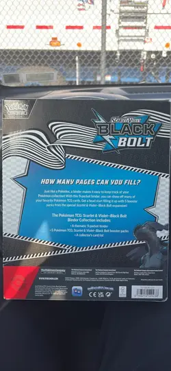 Pokemon TCG Black Bolt Binder Collection - SV: Black Bolt (BLK) - Image 2