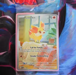 Fennekin 080 Sealed Black Star ETB Promo Pokemon TCG ME04 Chaos Rising (In Hand) - Image 1
