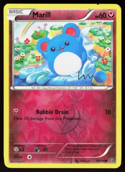 Marill 76/114 Common Steam Siege Pokemon Reverse Holo Lightly Played - Image 1