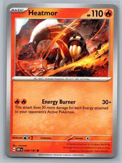 Heatmor 39/197 Obsidian Flames Common Pokemon TCG 2023 - Image 1