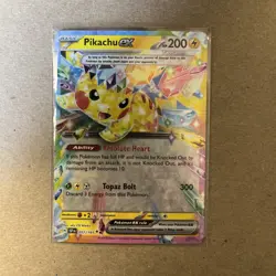 Pokemon TCG Pikachu ex Full Art Double Rare Holo 200 HP 057/191 Sv08 English - Image 1