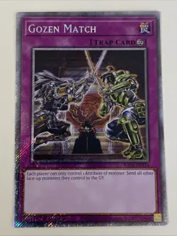 Yugioh - Gozen Match - 1st Edition Platinum Secret Rare NM - Free Holo - Image 1
