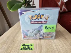 Pokemon Chilling Reign Booster Box | Factory Sealed | Excellent | Protector - Image 2
