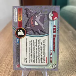 Pokemon Topps #93 Haunter TV Animation Edition Blue Label LP - Image 2