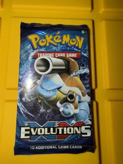 🔥 Pokemon TCG XY Evolutions Booster Pack Mega Blastoise Artwork - 2016 Sealed - Image 1