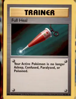Full Heal 82/102 Uncommon Base Set Unlimited Pokemon Near Mint - Image 1