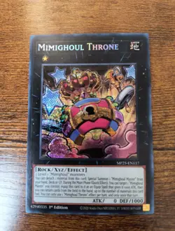 Mimighoul Throne MP25-EN117 Prismatic Secret Rare 2025 Mega-Pack Yugioh - Image 1