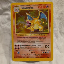 Wizards of the Coast Charizard Dracaufeu 4/102 Base Set Rare Holo FR 1999 - Image 3