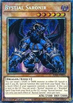 Bystial Saronir (Starlight Rare) RA05 Yugioh Rarity Collection 5 - Image 1