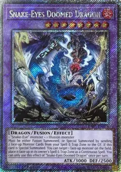 Snake-Eyes Doomed Dragon (Platinum Secret Rare) RA05 Yugioh Rarity Collection 5 - Image 1