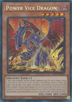 Power Vice Dragon BLZD-EN002 (Secret Rare) Yugioh Blazing Dominion - Image 1
