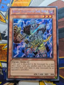 Yugioh – Broww, Huntsman of Dark World – 1st Ed – LCJW-EN243 – Secret Rare VLP - Image 1