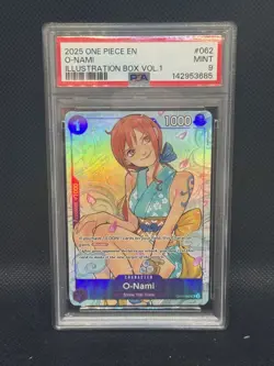 O-Nami Illustration Box Vol.1 OP05-062 One Piece Promotion Cards Foil PSA 9 - Image 1