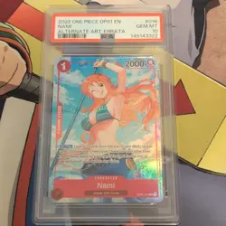 One Piece Nami OP01-016 Romance Dawn Alt art Beta Version PSA 10 - Image 1