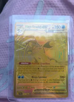 Pokemon Mega Greninja EX Gold Full Art Rare 122/086 CRI Card English - Image 1