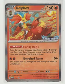 Delphox - Prerelease Stamped Promo Pokemon Card MEP 074 - Image 1