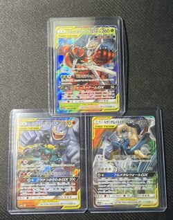 Pokemon 3 Card TAG TEAM Pheromosa Buzzwole Marshadow Machamp Lucario Melmetal - Image 1