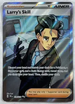 Pokemon TCG Larry's Skill 139/131 SV Prismatic Evolutions Full Art Trainer NM - Image 1