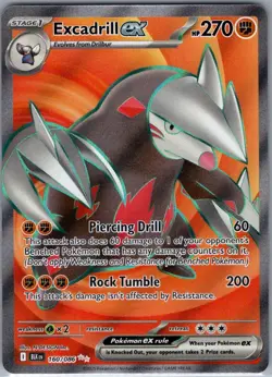 Excadrill ex 160/086 SV: Black Bolt - Pokemon Card - NM - Image 1