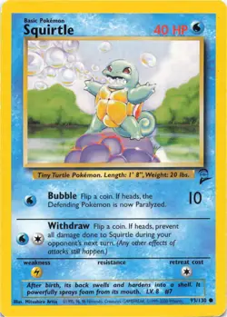 Pokemon - Squirtle #093/130 - Base Set 2 Common - Image 1