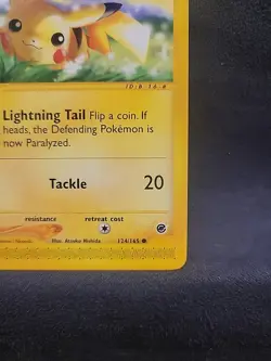 Pikachu 124/165 Expedition Base Set Regular Non Holo Common Pokemon - Image 4
