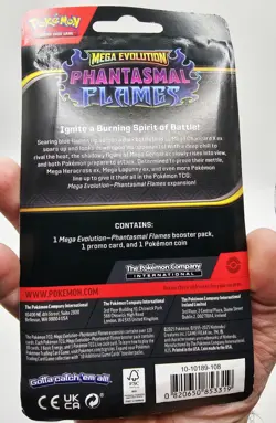 Pokemon Phantasmal Flames ME02 Set 2 Cottonee/Whimsicott Checklane Blister 820650853319 - Image 3