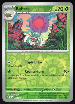 Rabsca 014/191 Rare Surging Sparks Pokemon Reverse Holo Near Mint - Image 1