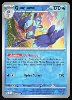Quaquaval 052/191 Uncommon Surging Sparks Pokemon Reverse Holo Near Mint - Image 1