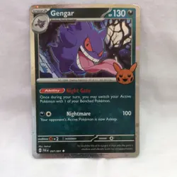 Gengar (Cosmos Holo) 057/091 Rare Holo Trick or Trade BOOster 2024 Pokemon NM - Image 1