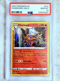2022 Charizard PSA 10 Pokemon Go TCG 010/078 Holo Rare Stage 2 Gem Mint Low Pop - Image 1