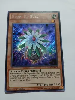 Yugioh Glow-Up Bulb Secret Rare LC5D-EN092 1st Ed Lightly Played - Image 1