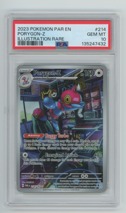 2023 POKEMON PAR EN-PARADOX RIFT ILLUSTRATION RARE #214 PORYGON-Z PSA 10 - Image 1