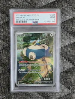 Pokemon TCG Snorlax 151 Black Star Promo SVP051 PSA 9 - Image 1