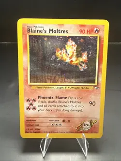 Pokemon TCG Gym Heroes Blaine’s Moltres 1/132 Holo Rare - Image 2
