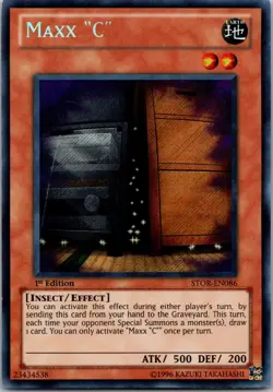 Yugioh Maxx "C" STOR-EN086 1st Edition Secret Rare NM - Image 1