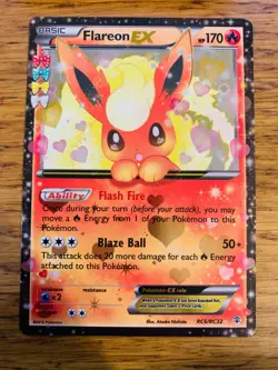 NM! Flareon (RC6/RC32) XY Generations Full Art Radiant Collection Pokemon Card! - Image 1