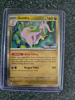 Goodra 077 CRI Chaos Rising Prerelease Stamped Promo MEP EN Pokemon TCG NM - Image 1