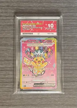 Pokemon Ascended Heroes (FRA)- Pikachu SIR- ACE 10- Perfect Sub-Grades- POP 1 - Image 1