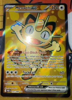 Pokemon TCG: Meowth ex 107/088 Perfect Order Ultra Rare Full Art Holo - NM - Image 1